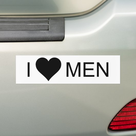 regenboogliefde. mannen. bumpersticker (Op auto)