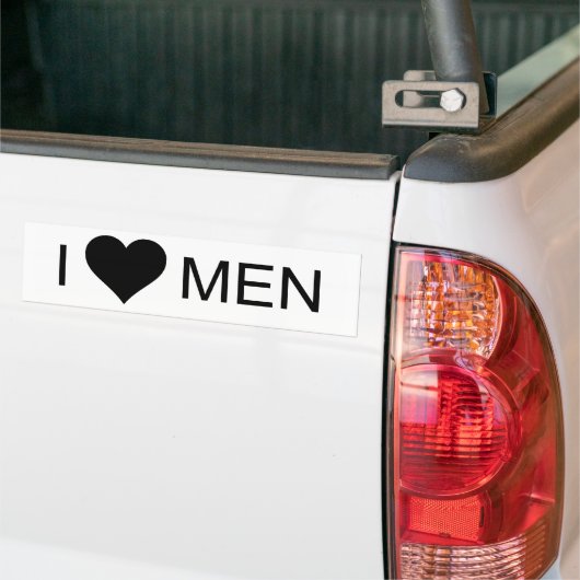 regenboogliefde. mannen. bumpersticker (Op Truck)