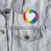 regenboogliefde. ronde button 5,7 cm (In situ)