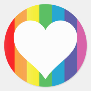 regenboogliefde : ronde sticker
