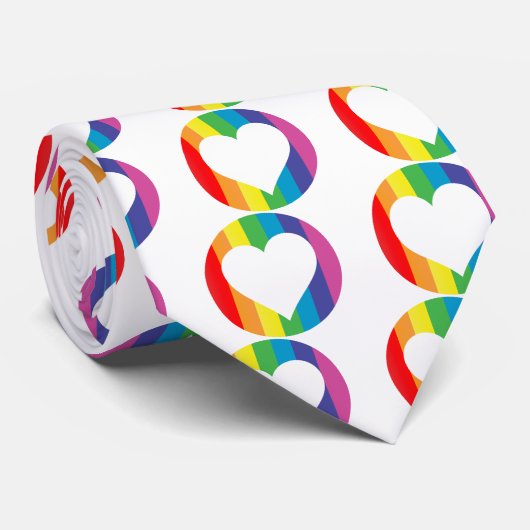 regenboogliefde stropdas (Opgerold)