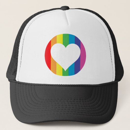 regenboogliefde trucker pet (Voorkant)