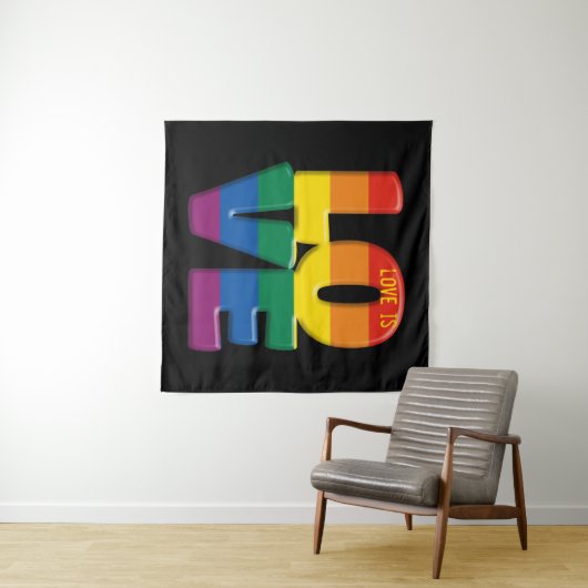 regenboogliefde wandkleed (In Situ (horizontaal))