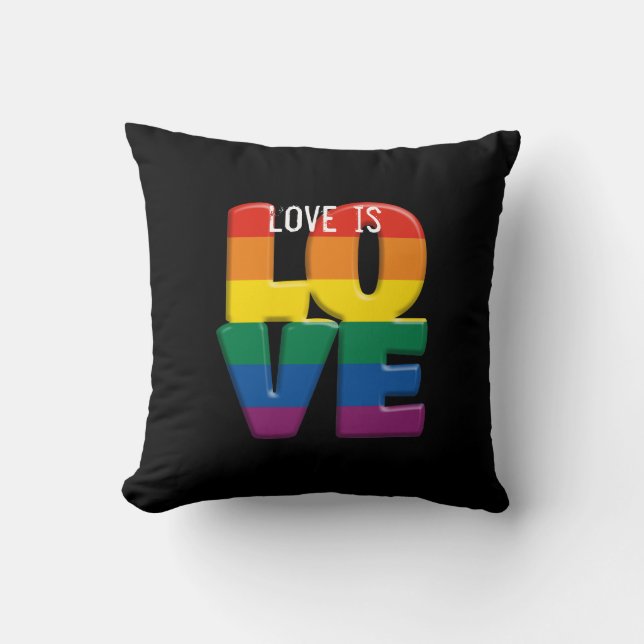 regenboogliefde werpt kussen op (Voorkant)
