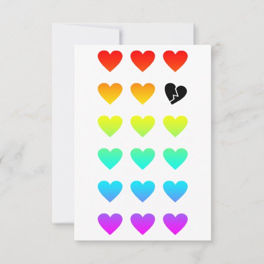 regenboogliefdesuitzending kaart (Voorkant)