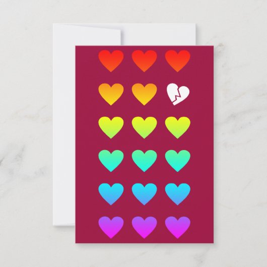 regenboogliefdesuitzending kaart (Voorkant)