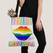 Regenboogliften en strips tote bag (Dichtbij)