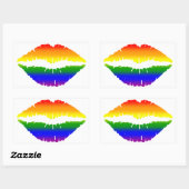 Regenboogliften Rechthoekige Sticker (Vel)