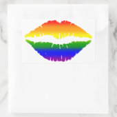 Regenboogliften Rechthoekige Sticker (Tas)