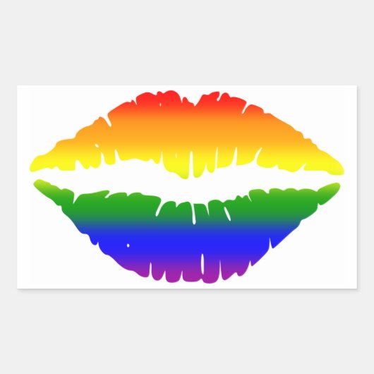 Regenboogliften Rechthoekige Sticker (Voorkant)