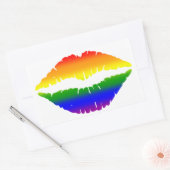 Regenboogliften Rechthoekige Sticker (Envelop)
