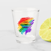 Regenboogliften Shot Glas (Voorkant)