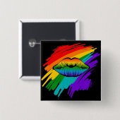 Regenboogliften Vierkante Button 5,1 Cm (Voorkant /achterkant)