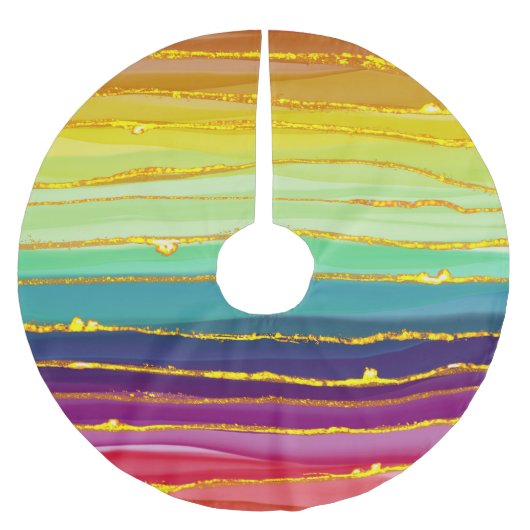 Regenbooglijnen: abstracte luxesamenstelling. kerstboom rok (Voorkant)