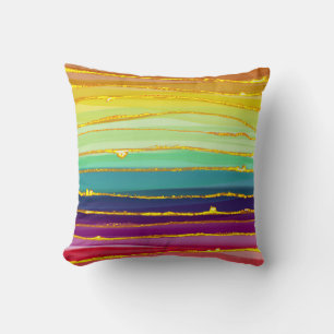 Regenbooglijnen: abstracte luxesamenstelling. kussen