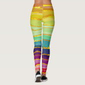 Regenbooglijnen: abstracte luxesamenstelling. leggings (Achterkant)