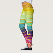 Regenbooglijnen: abstracte luxesamenstelling. leggings (Links)