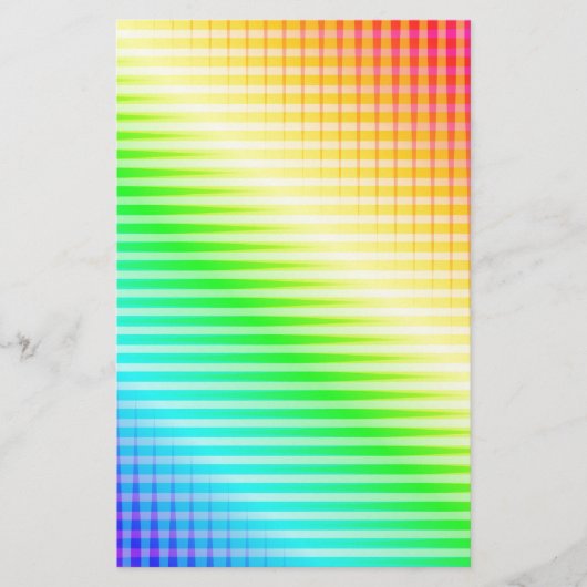 Regenbooglijnen Briefpapier (Voorkant)