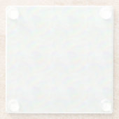 Regenbooglijnen Glazen Onderzetter (Achterkant)