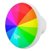 Regenbooglijnen Keramische Knop (Rechts)