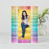 Regenbooglijnen met foto's - Aankondiging Afstudee (Staand voorkant)