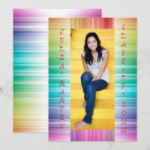 Regenbooglijnen met foto's - Aankondiging Afstudee (Voorkant / Achterkant)