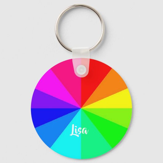 Regenbooglijnen Sleutelhanger (Voorkant)