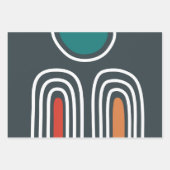 Regenbooglijnillustraties Inpakpapier Vel (Voorkant)