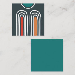 Regenbooglijnillustraties Vierkante Visitekaartje