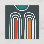 Regenbooglijnillustraties Vierkante Visitekaartje (Voorkant)