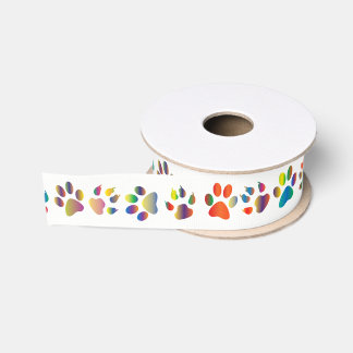 Regenbooglinten voor poten grosgrain lint