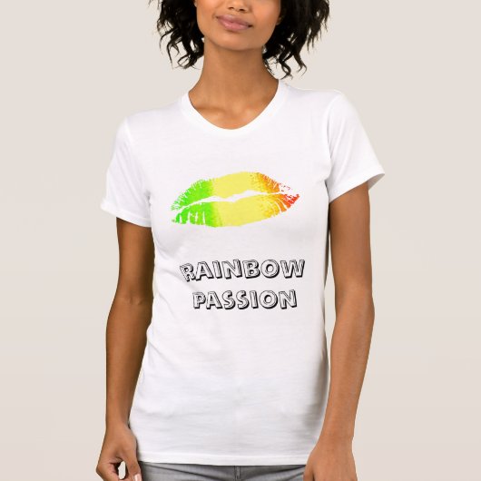 Regenbooglippen T-shirt (Voorkant)