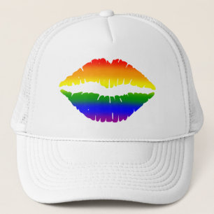 Regenbooglippen Trucker Pet