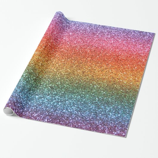 Regenboogliter Cadeaupapier (Uitgerold)