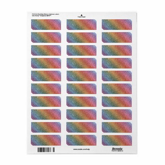 Regenboogliter Etiket (Full Sheet)