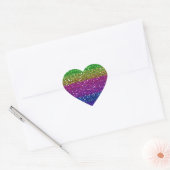 Regenboogliter Hart Sticker (Envelop)
