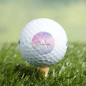 Regenboogliter met gloed en monogram golfballen (Insitu Shirt)