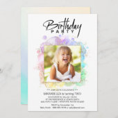 *~* Regenbooglitter 2 TWEE AR21 Fotodag Kaart (Voorkant / Achterkant)