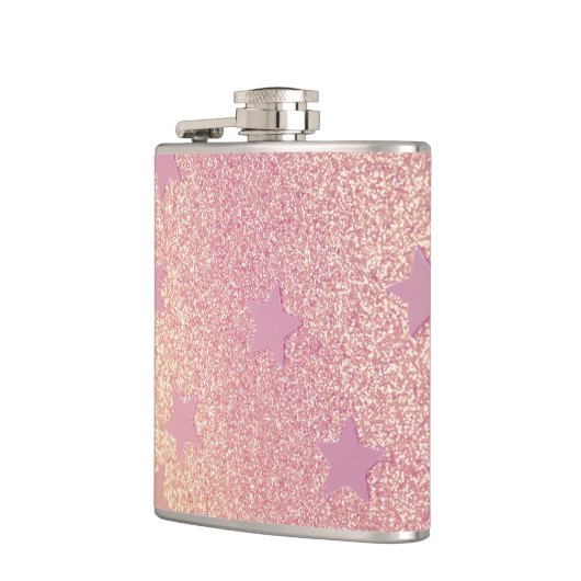 Regenbooglitter en sterren heupfles (Links)