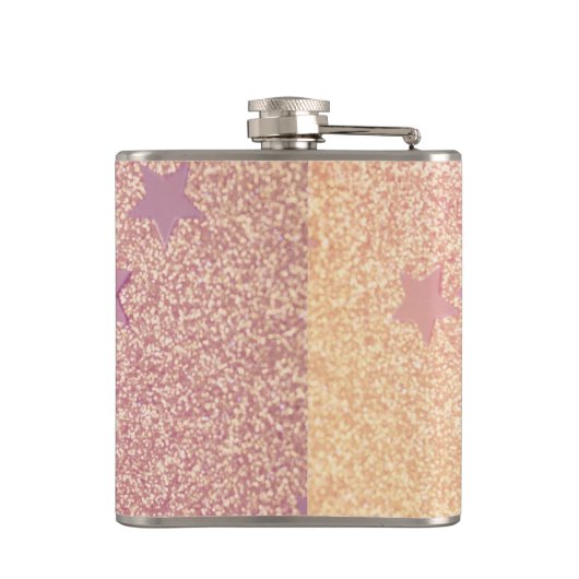 Regenbooglitter en sterren heupfles (Achterkant)