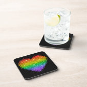regenbooglitter hart bier onderzetter (Rechterzijde)