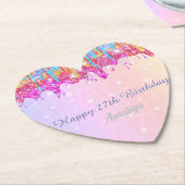 Regenbooglitter-heldere kleurenglans voor de verja kartonnen onderzetters (Gekanteld)