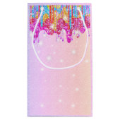 Regenbooglitter-heldere kleurenglans voor de verja klein cadeauzakje (Achterkant)