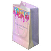 Regenbooglitter-heldere kleurenglans voor de verja klein cadeauzakje (Voorkant Gekanteld)