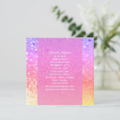 Regenbooglitter: partijuitnodiging kaart (Staand voorkant)