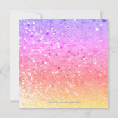 Regenbooglitter: partijuitnodiging kaart (Achterkant)