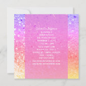 Regenbooglitter: partijuitnodiging kaart (Voorkant)