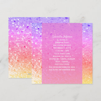 Regenbooglitter: partijuitnodiging kaart