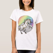 Regenbooglitter Sparkle Horse Magical Unicorn T-shirt (Voorkant)