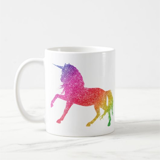 Regenbooglitter Sparkle Unicorn Mok (Links)